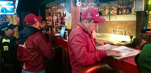 Operativos sorpresa en bares de Bogotá.