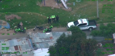 Con apoyo del Halcón de la Policía fueron recuperadas en una invasión 8 motos que habían sido hurtadas en Bogotá
