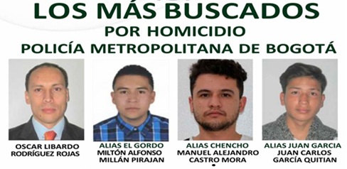 Autoridades intensifican la búsqueda de siete homicidas en Bogotá: así se puede aportar información