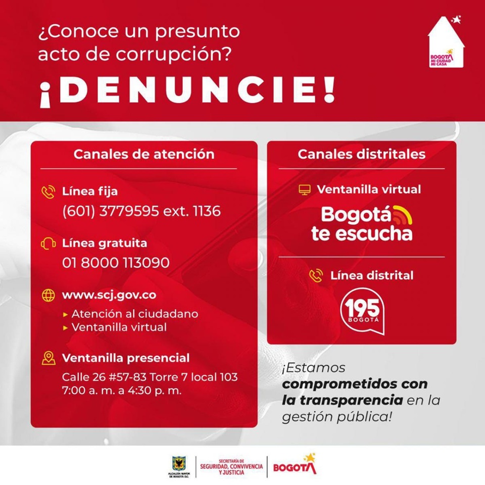 Denuncie actos de corrupción. Denuncie actos de corrupción.
