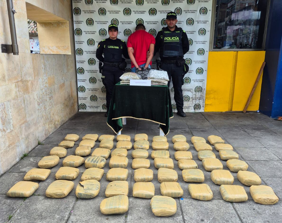 apturado cuando intentaba ingresar a un pagadiario con 35 kilos de marihuana 