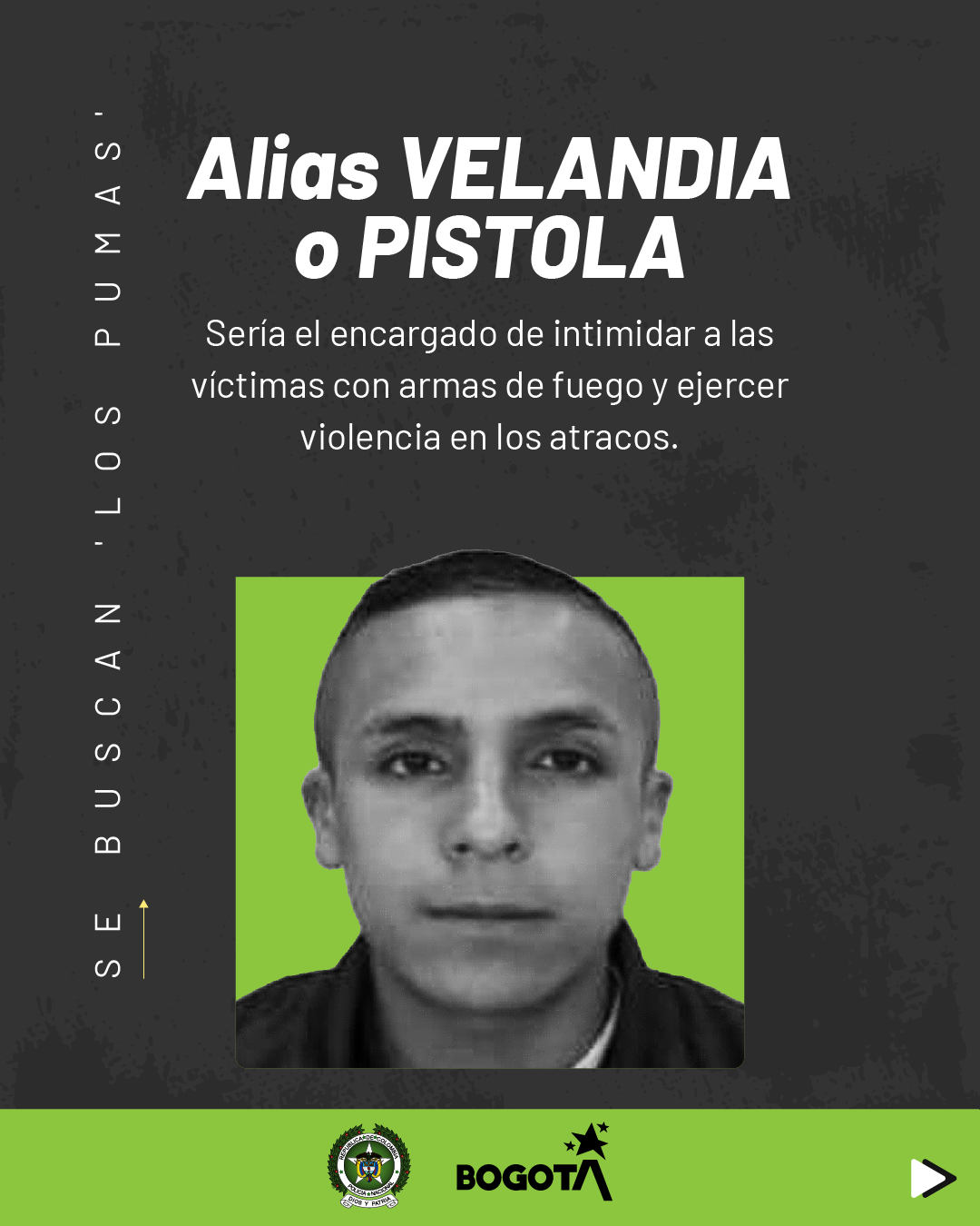  Se buscan estos tres delincuentes de ‘Los Pumas’ dedicados al hurto de vehículos de alta gama en Bogotá