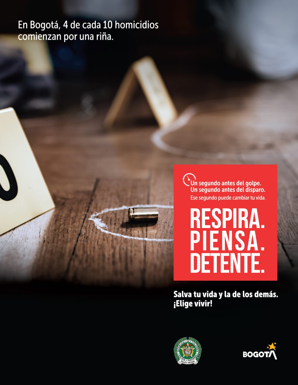 En Bogotá, 4 de cada 10 homicidios comienzan con una riña: Distrito y Policía lanzan campaña para seguir reduciendo este delito En Bogotá, 4 de cada 10 homicidios comienzan con una riña: Distrito y Policía lanzan campaña para seguir reduciendo este delito