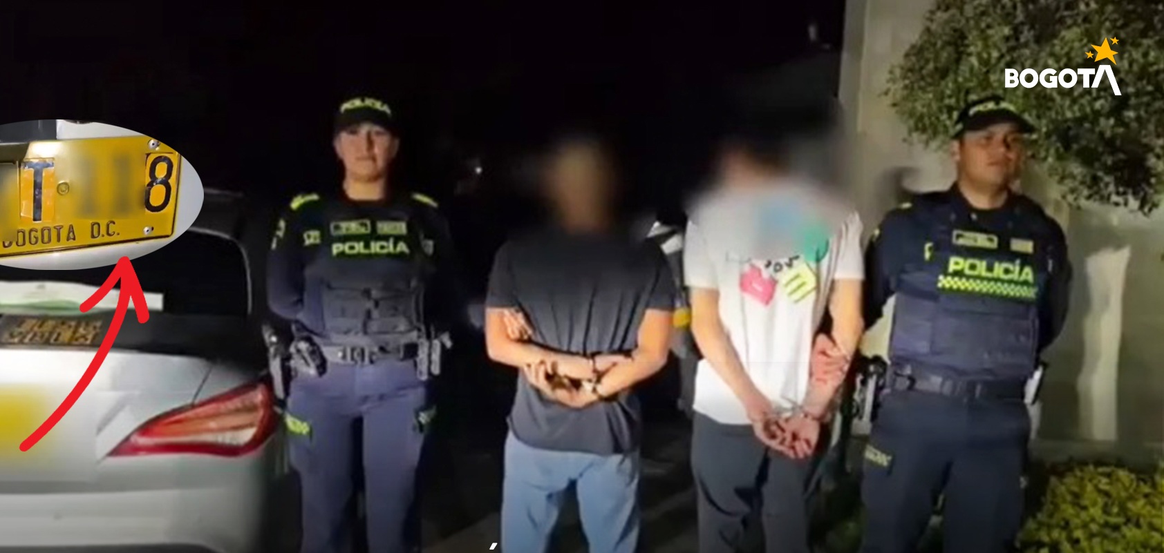 Capturan a dos hombres tras embestir a policías; tenían calcomanías para alterar placas de vehículos
