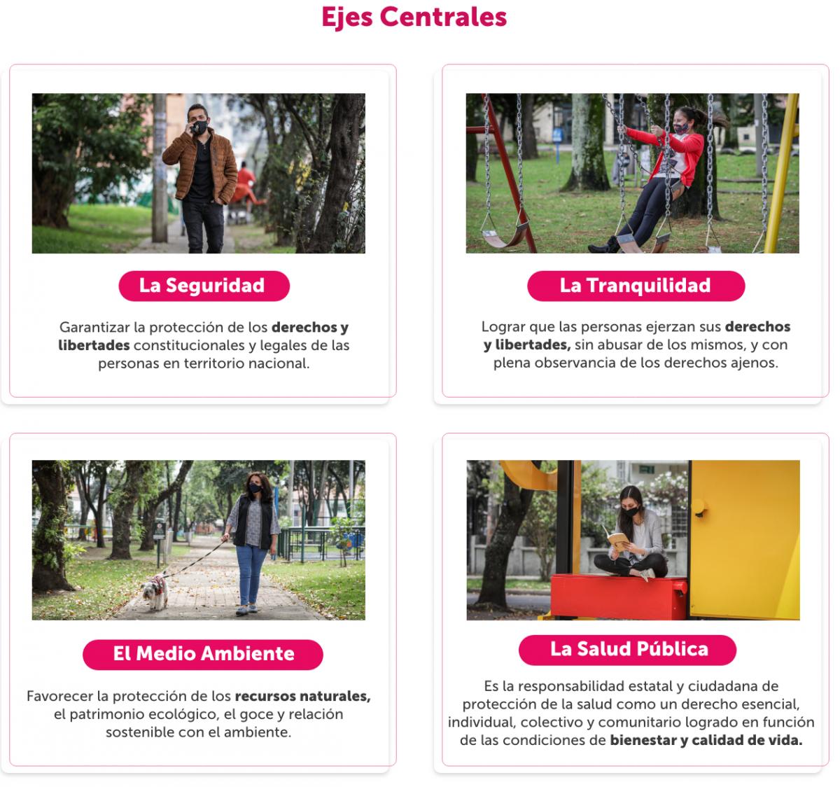 Ejes centrales Ejes centrales