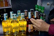Botellas de licor adulterado 