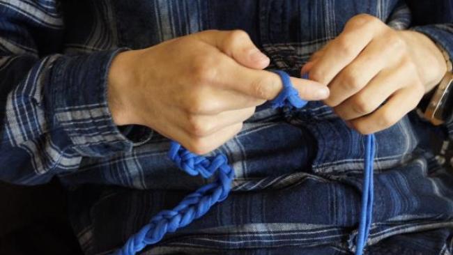 Tejido. Foto: Archivo Programa de Justicia Juvenil Restaurativa.