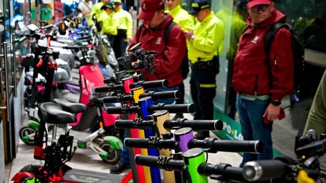 Incautadas en la Calle 13 patinetas eléctricas hurtadas