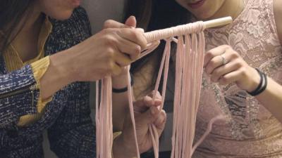 Tejido. Foto: Archivo Programa de Justicia Juvenil Restaurativa.